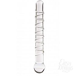 Стеклянный фаллоимитатор GLASS WORXX SPARKLE SCEPTER CLEAR - 17 см.  Стеклянный фаллоимитатор GLASS WORXX SPARKLE SCEPTER CLEAR - 17 см.