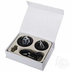 Мужской набор верности черного цвета с насадками стандартного размера Мужской набор верности черного цвета с насадками стандартного размера
