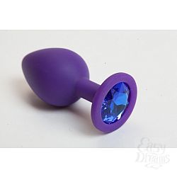 Пробка силиконовая фиолетовая с голубым кристаллом 8,2 х 3,5 47101-MM Пробка силиконовая фиолетовая с голубым кристаллом 8,2 х 3,5 47101-MM