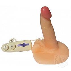 Гелевый фаллоимитатор реалистичной раскраски с мошонкой Гелевый фаллоимитатор реалистичной раскраски с мошонкой