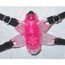 Вибростимулятор клитора водонепроницаемый на ремнях *Горячий цветок* Вибростимулятор клитора водонепроницаемый на ремнях *Горячий цветок*