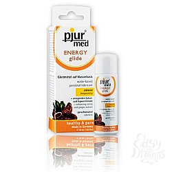 Тонизирующий натуральный лубрикант с имбирем и какао Pjur MED Energy glide, 30 ml Тонизирующий натуральный лубрикант с имбирем и какао Pjur MED Energy glide, 30 ml