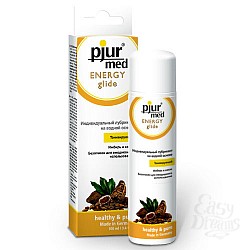 Тонизирующий натуральный лубрикант с имбирем и какао Pjur MED Energy glide, 100 ml Тонизирующий натуральный лубрикант с имбирем и какао Pjur MED Energy glide, 100 ml