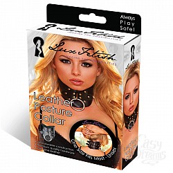 Широкий ошейник с кольцом для поводка LF1669-BLK Широкий ошейник с кольцом для поводка LF1669-BLK