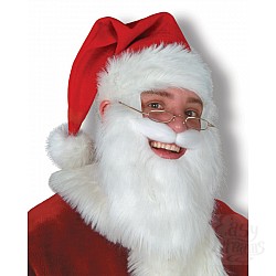 Шапка Санты с бородой и усами Шапка Санты с бородой и усами