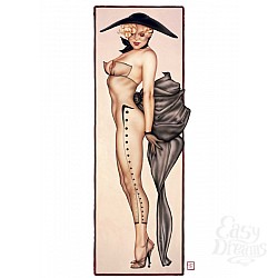 Прозрачный комбинезон-чулок с рисунком и перчатки из коллекции Оливия Прозрачный комбинезон-чулок с рисунком и перчатки из коллекции Оливия