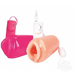 Вагина с вибратором Pussy Lips, розовая Вагина с вибратором Pussy Lips, розовая