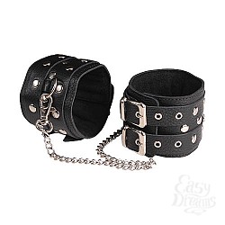 Оковы кожаные черные, соединенные цепочкой длиной 35см 3070-1 Оковы кожаные черные, соединенные цепочкой длиной 35см 3070-1