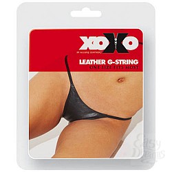 Трусики-стринги женские кожаные 2-100XO Трусики-стринги женские кожаные 2-100XO