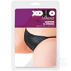 Трусики-стринги женские кожаные DIVA 2-100XOD  Трусики-стринги женские кожаные DIVA 2-100XOD
