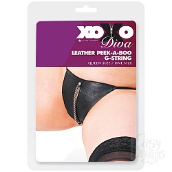 Трусики открытые кожаные с цепью DIVA 2-302XOD  Трусики открытые кожаные с цепью DIVA 2-302XOD