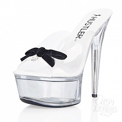 Прозрачные сабо с черным бантиком BLACK BOW 40 Прозрачные сабо с черным бантиком BLACK BOW 40