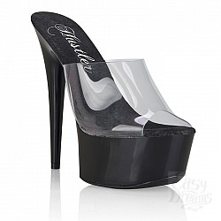 Прозрачные сабо на черной платформе CLEAR BLACK 38 Прозрачные сабо на черной платформе CLEAR BLACK 38