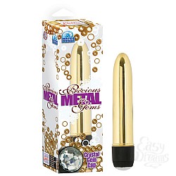 Золотой вибратор с кристаллом PRECIOUS GEMS 4,5in 0500-10 BX SE Золотой вибратор с кристаллом PRECIOUS GEMS 4,5in 0500-10 BX SE